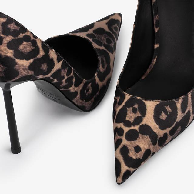 Le Silla Décolleté raso stampa leopardata Soddisfazione Garantita