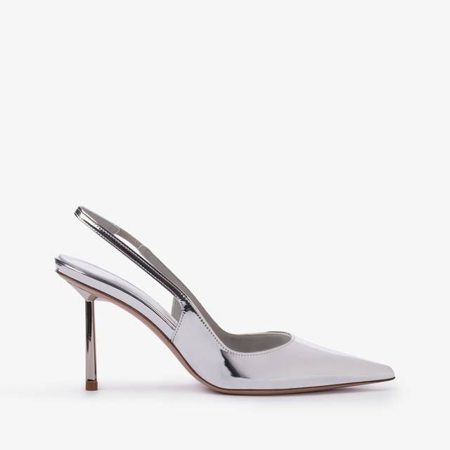 Le Silla Slingback metallizzata argento Fino Al -60%