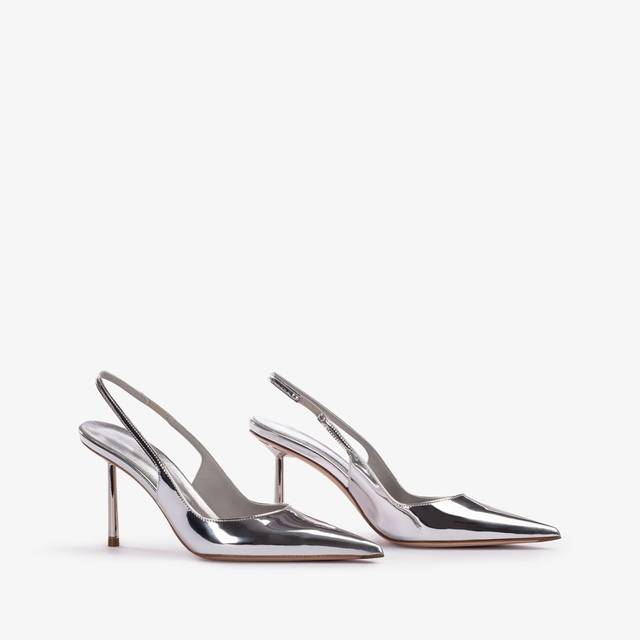 Le Silla Slingback metallizzata argento Fino Al -60%
