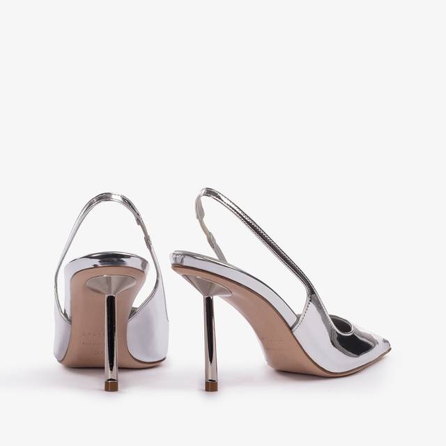 Le Silla Slingback metallizzata argento Fino Al -60%