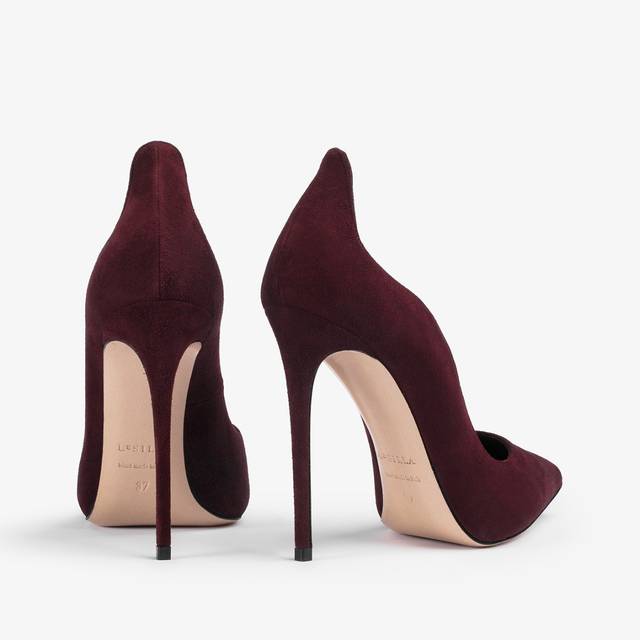 Le Silla Décolleté scamosciata rossa cherry Prezzo Ridotto