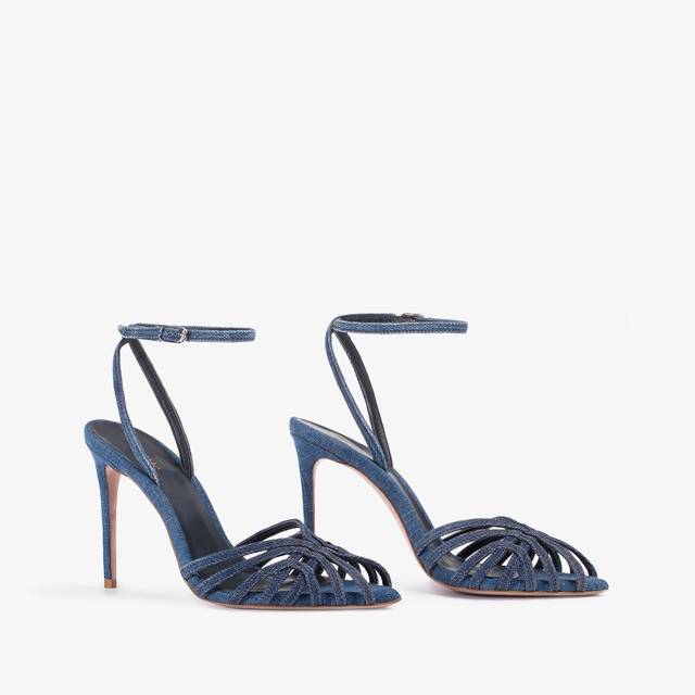 Le Silla Sandalo denim blu Sconto