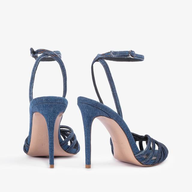 Le Silla Sandalo denim blu Sconto