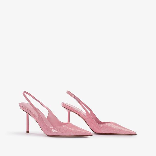 Le Silla Slingback stampa coccodrillo rosa dea Outlet