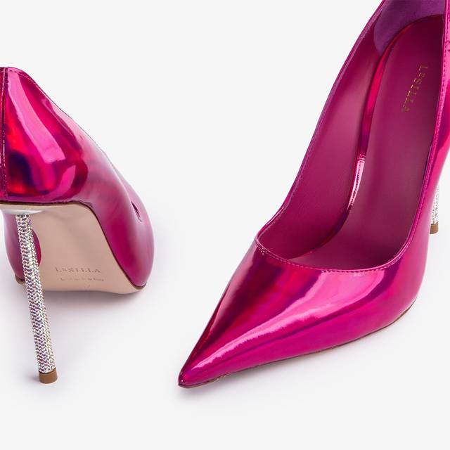 Le Silla Décolleté iridescente fucsia bouganville Vendita Calda