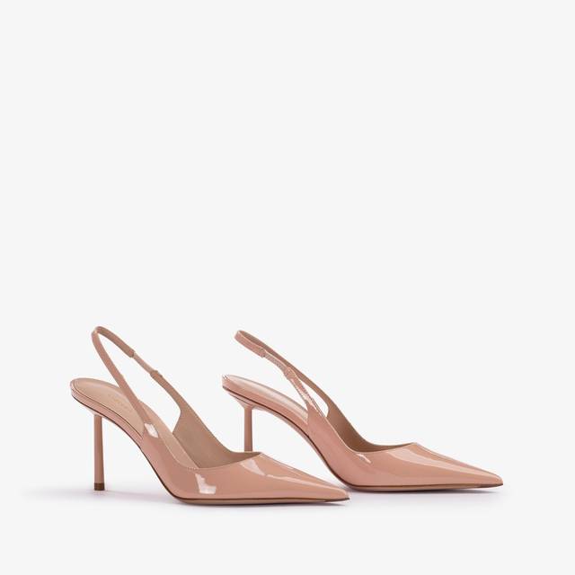 Le Silla Slingback vernice nude skin Italy