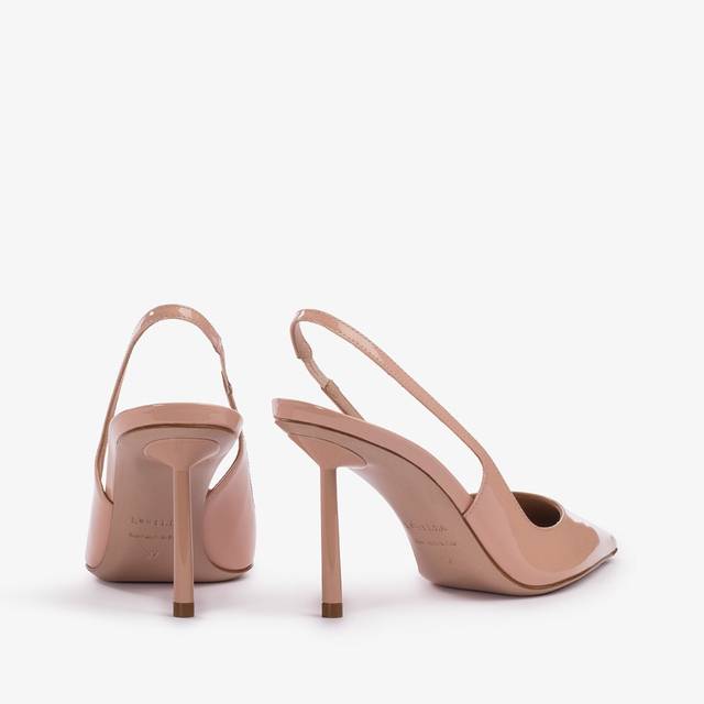Le Silla Slingback vernice nude skin Italy