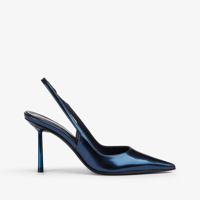 Le Silla Slingback metallizzata blu danubio 2025