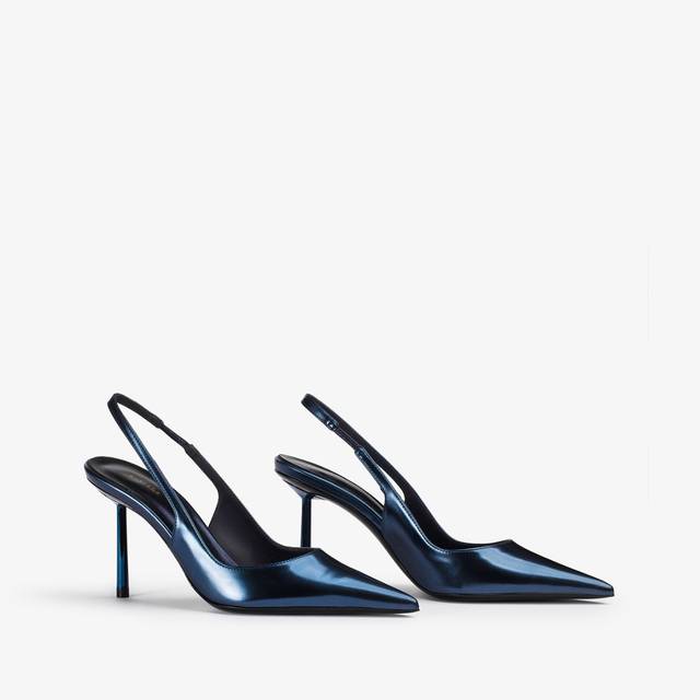 Le Silla Slingback metallizzata blu danubio 2025