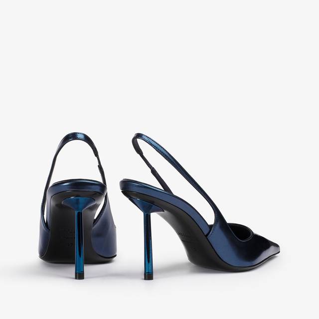 Le Silla Slingback metallizzata blu danubio 2025