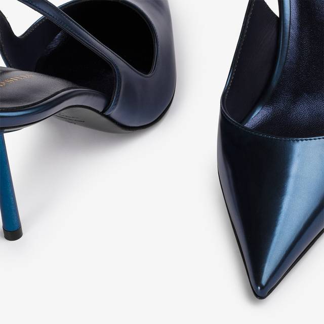 Le Silla Slingback metallizzata blu danubio 2025