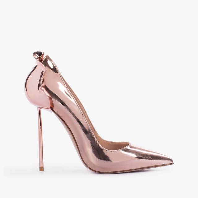 Le Silla Décolleté metallizzata oro rosa In Linea