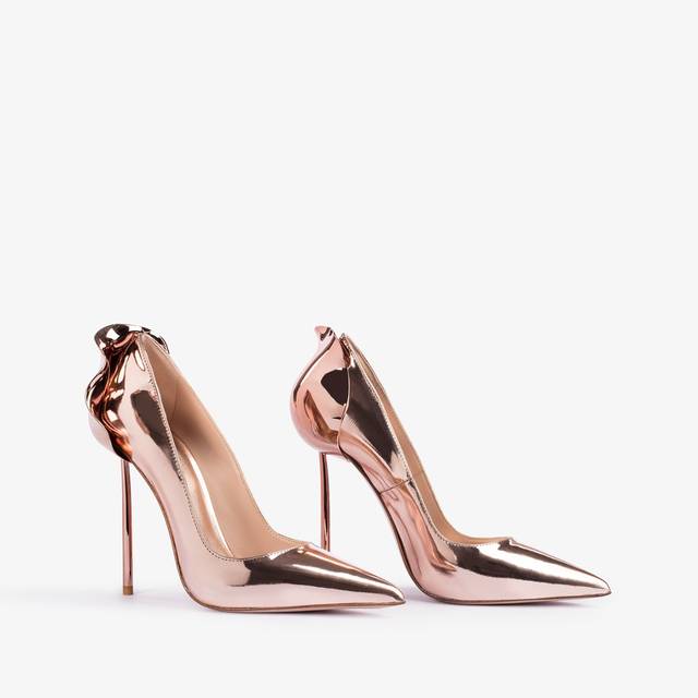 Le Silla Décolleté metallizzata oro rosa In Linea
