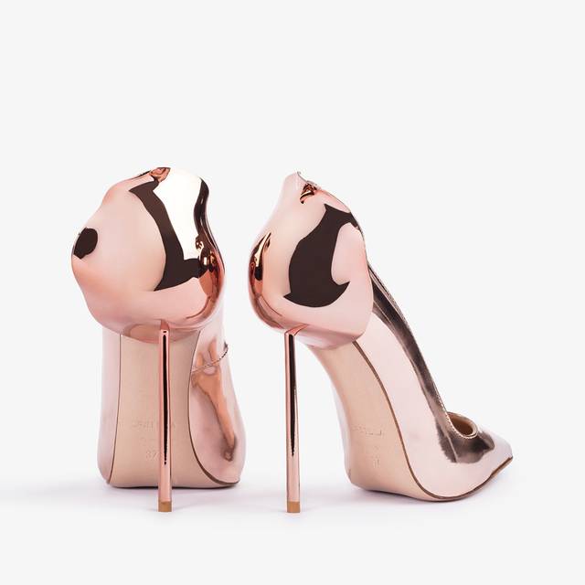 Le Silla Décolleté metallizzata oro rosa In Linea