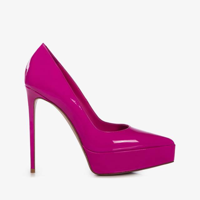 Le Silla Décolleté con plateau vernice fucsia bouganville Vendita