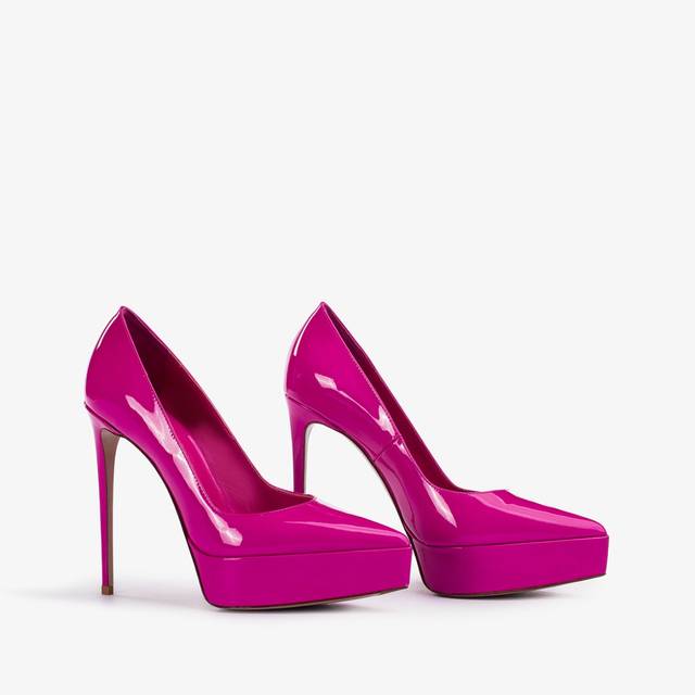 Le Silla Décolleté con plateau vernice fucsia bouganville Vendita