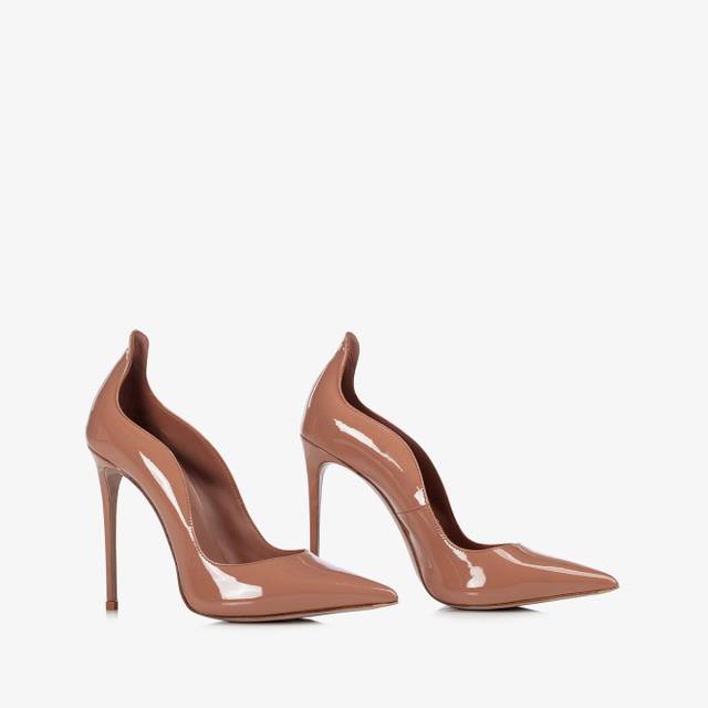 Le Silla Décolleté vernice marrone cake Spedizione Gratuita