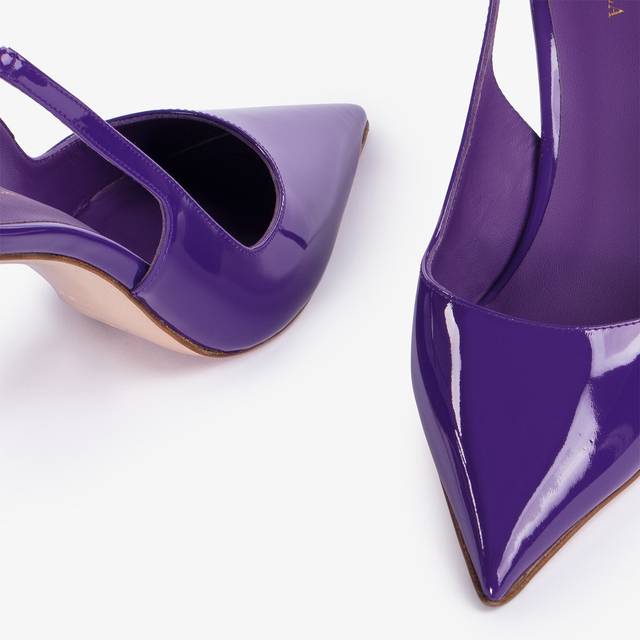 Le Silla Slingback vernice viola queen Ultimi tre giorni