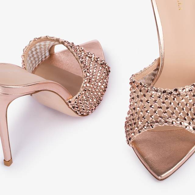 Le Silla Sandalo gioiello rete oro rosa Latest stili
