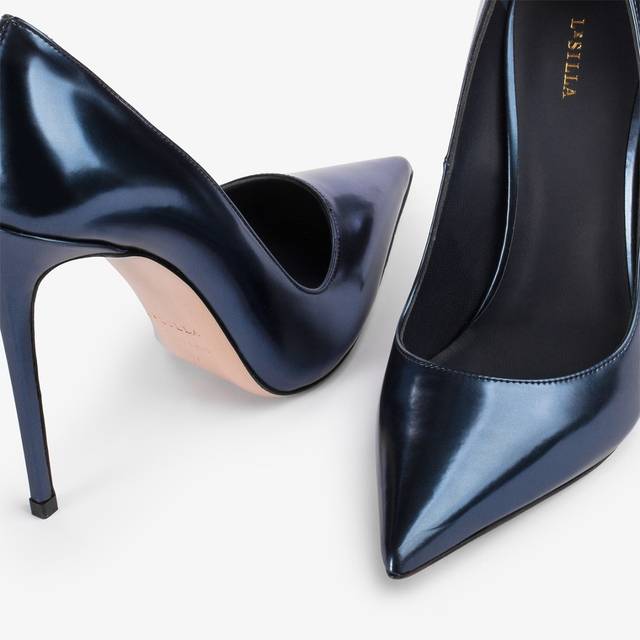 Le Silla Décolleté metallizzata blu danubio Ultimi due giorni