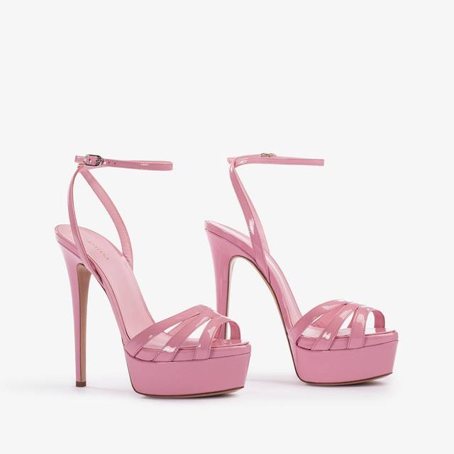 Le Silla Sandalo con plateau vernice rosa dea Solo un giorno rimasto