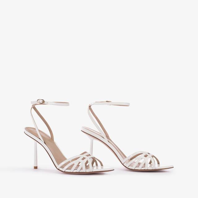 Le Silla Sandalo vernice bianco carta 50% di sconto con spedizione gratuita