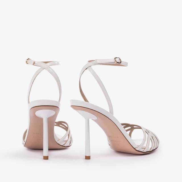 Le Silla Sandalo vernice bianco carta 50% di sconto con spedizione gratuita
