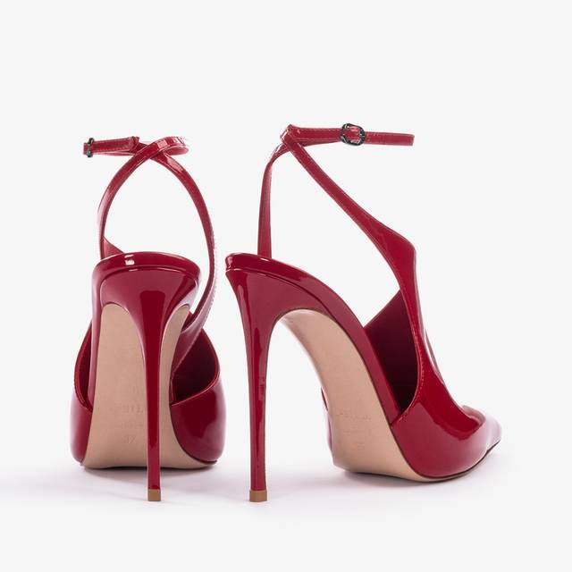 Le Silla Décolleté cut-out vernice rossa Italy