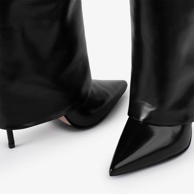 Le Silla Stivale con risvolto nappa nero Soddisfazione Garantita
