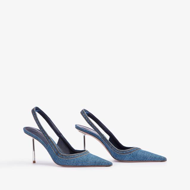 Le Silla Slingback denim blu Fino Al -60%