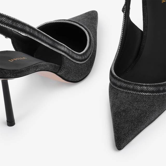 Le Silla Décolleté denim nera Shopping Online