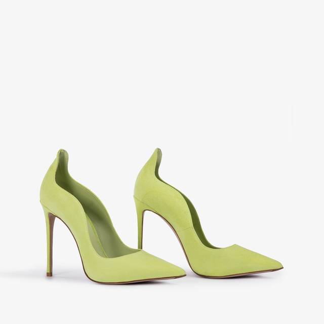 Le Silla Décolleté camoscio verde apple Presa