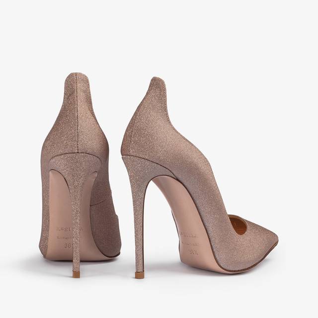 Le Silla Décolleté glitter nude skin Sconto