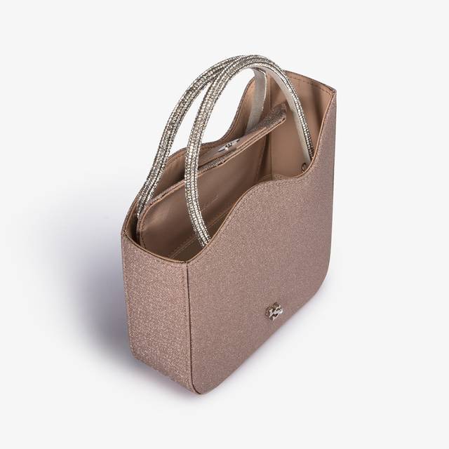 Le Silla Mini bag tessuto glitterato nude skin Offerta