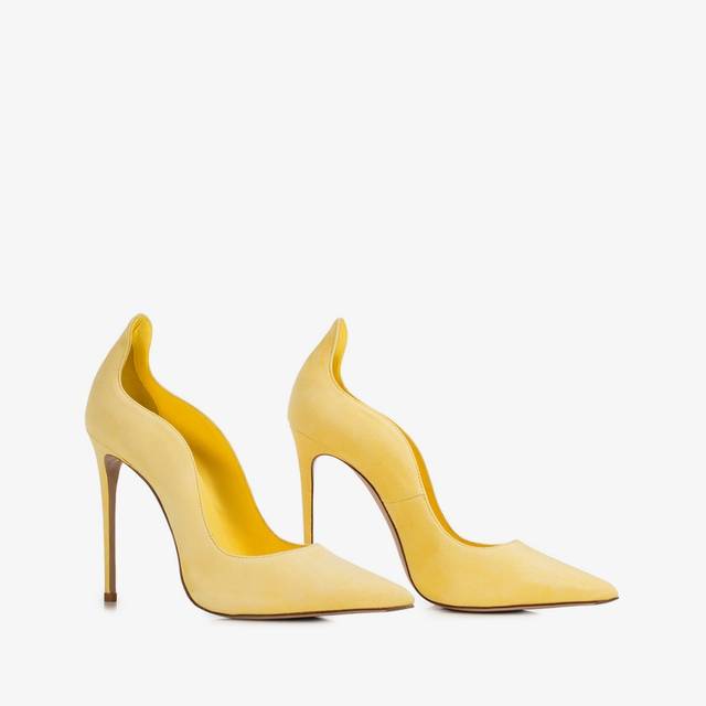 Le Silla Décolleté camoscio gialla butter Economico