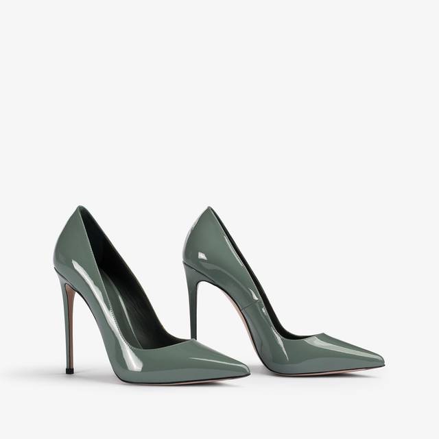 Le Silla Décolleté vernice verde polvere Offerte esclusive