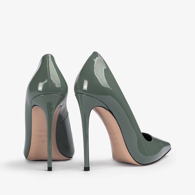 Le Silla Décolleté vernice verde polvere Offerte esclusive