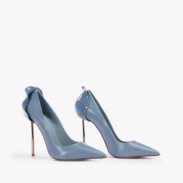 Le Silla Décolleté pelle azzurro nilo Liquidazione