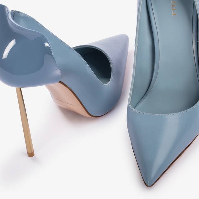 Le Silla Décolleté pelle azzurro nilo Liquidazione