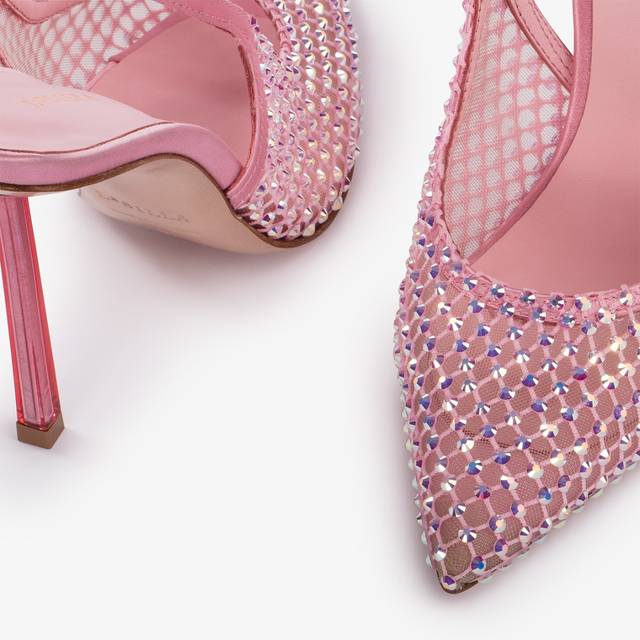 Le Silla Slingback gioiello rete rosa dea e Cristalli Offerta settimanale