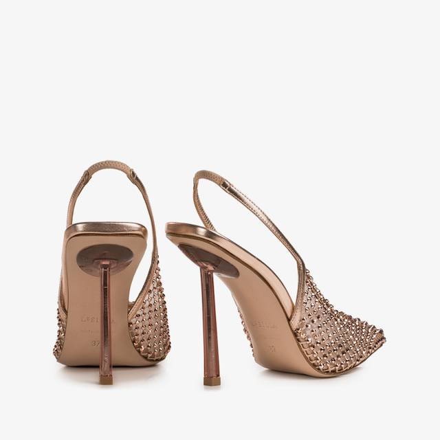 Le Silla Slingback gioiello rete oro rosa Ultimi tre giorni