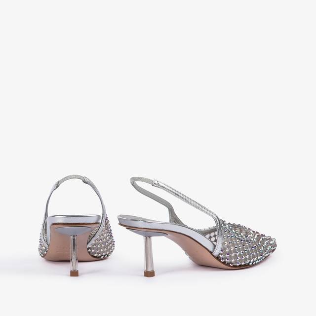 Le Silla Slingback gioiello rete argento eclissi Latest stili
