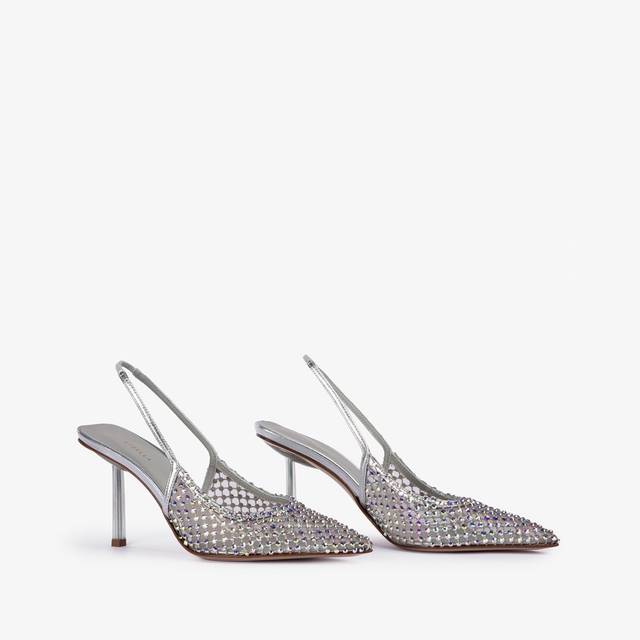 Le Silla Slingback gioiello rete argento eclissi Fino al 50% di sconto