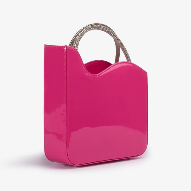 Le Silla Small bag vernice fucsia party con Cristalli Black Friday Prezzi