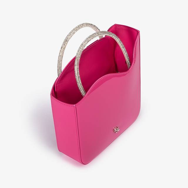 Le Silla Small bag vernice fucsia party con Cristalli Black Friday Prezzi