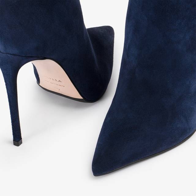 Le Silla Stivaletto camoscio blu navy Italia