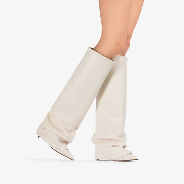 Le Silla Stivale con risvolto nappa bianco milk Cyber Monday