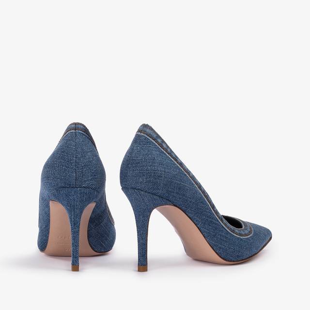 Le Silla Décolleté denim blu Vendita calda