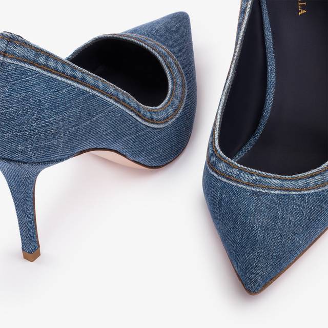 Le Silla Décolleté denim blu Vendita calda