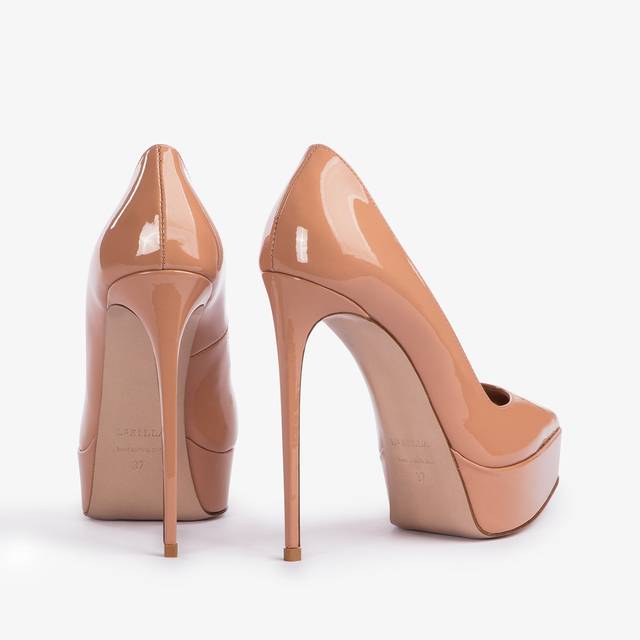 Le Silla Décolleté con plateau vernice nude phard Grandi sconti